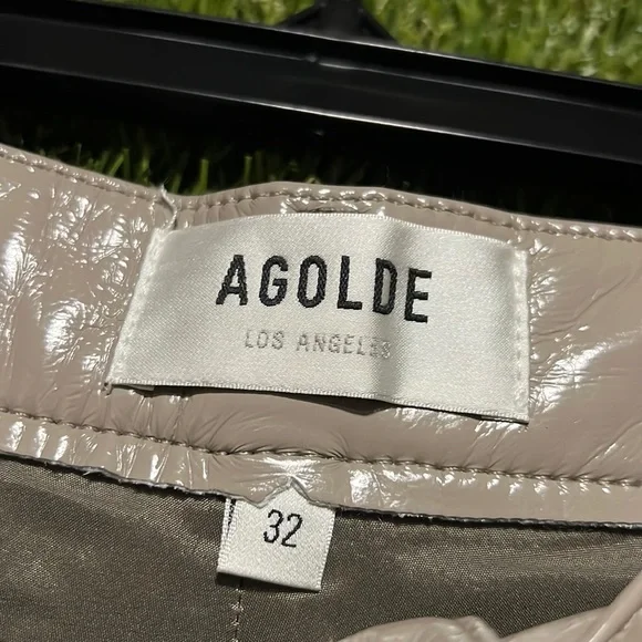 ⭐️ AGOLDE '90s Pinch Waist Patent Recycled Leather Blend Jeans - Picture 5 of 5